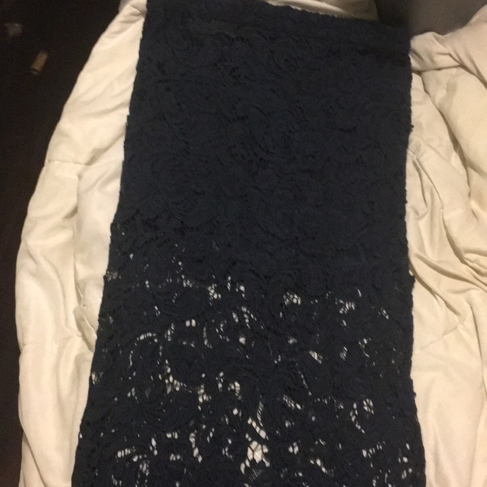 Crocheted lace skirt